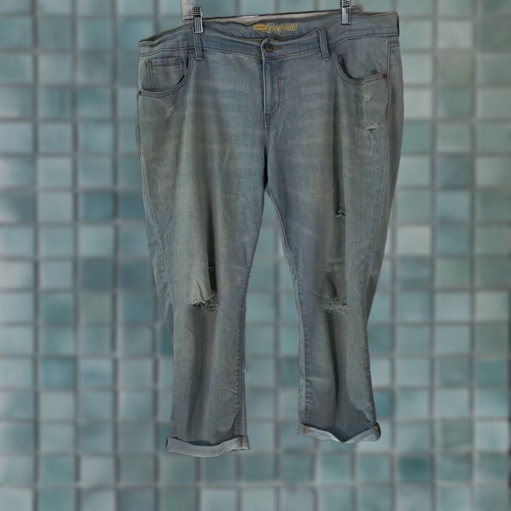 Old Navy Old Navy Jeans Womens Distressed Boyfriend Blue Denim Size 16 Regular 42X25 Size 38" / US 16 / IT 52 - 1 Thumbnail