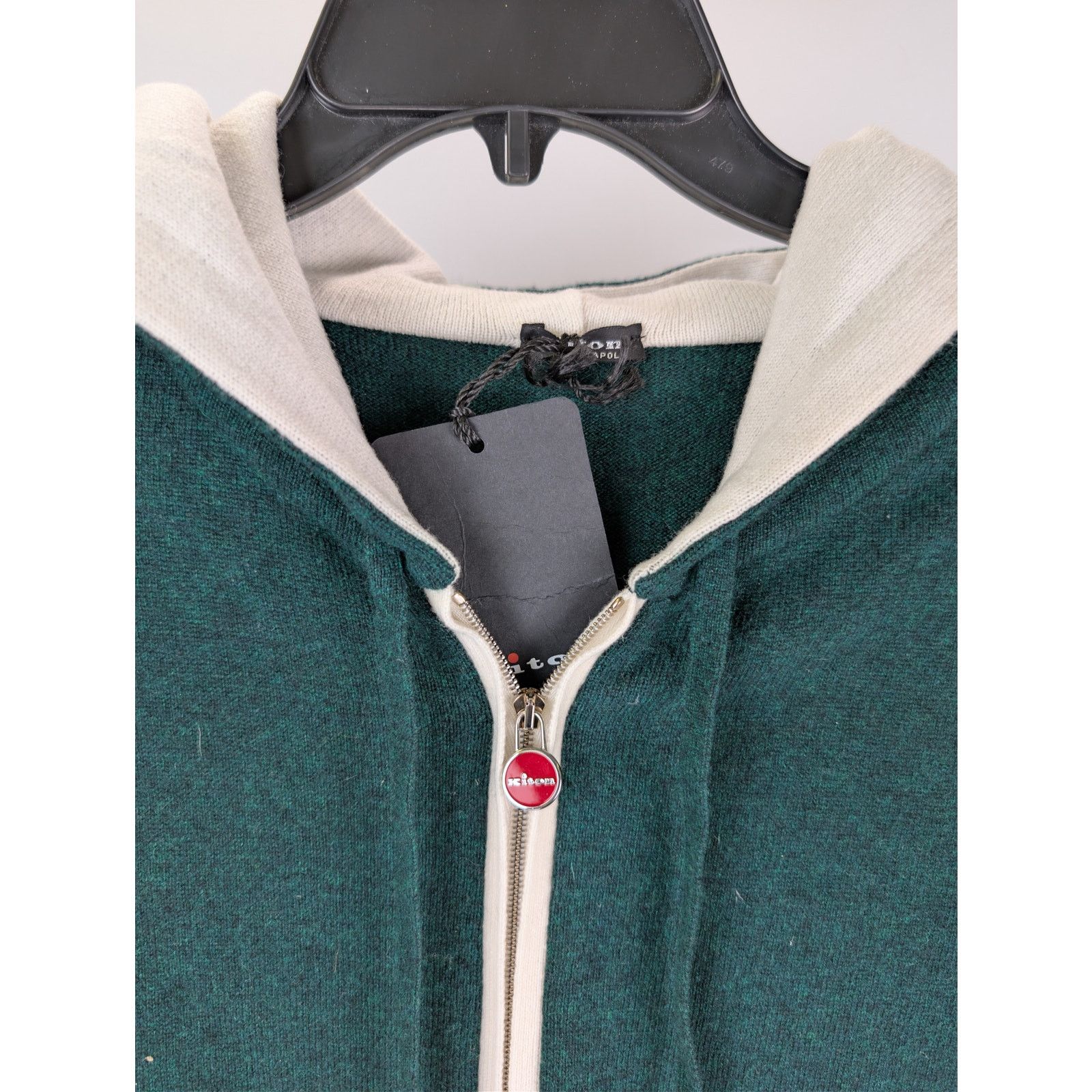 Kiton o1rshd1 CC20 Sweater Zip Hoodie Cardigan in Green Size US M / EU 48-50 / 2 - 7 Thumbnail