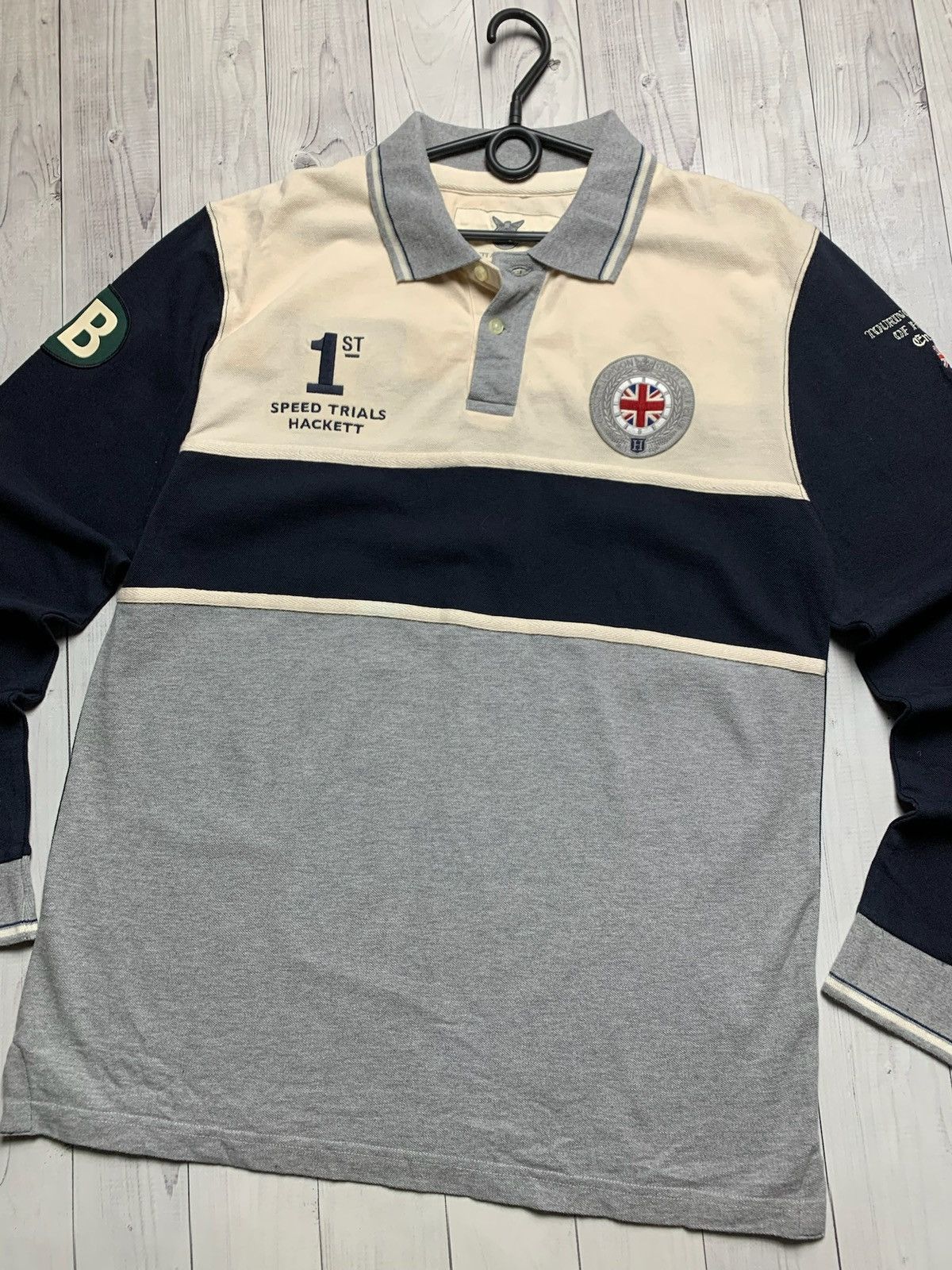 Hackett × Vintage Vintage Hackett Aston Martin racing rugby shirt jersey rare Size US XL / EU 56 / 4 - 3 Thumbnail