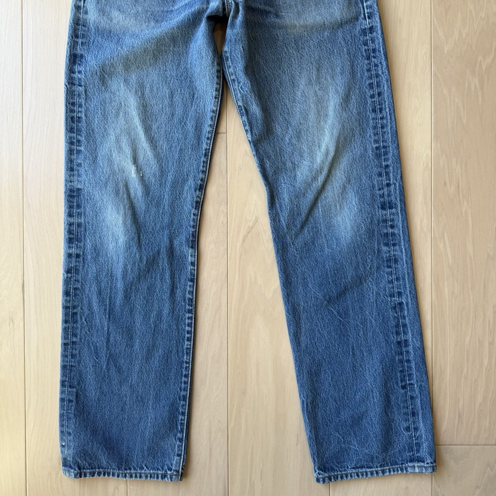 Levi's × Vintage Vintage Levis 501 Jeans 34 Blue Straight Leg Denim Workwear Size US 34 / EU 50 - 4 Thumbnail