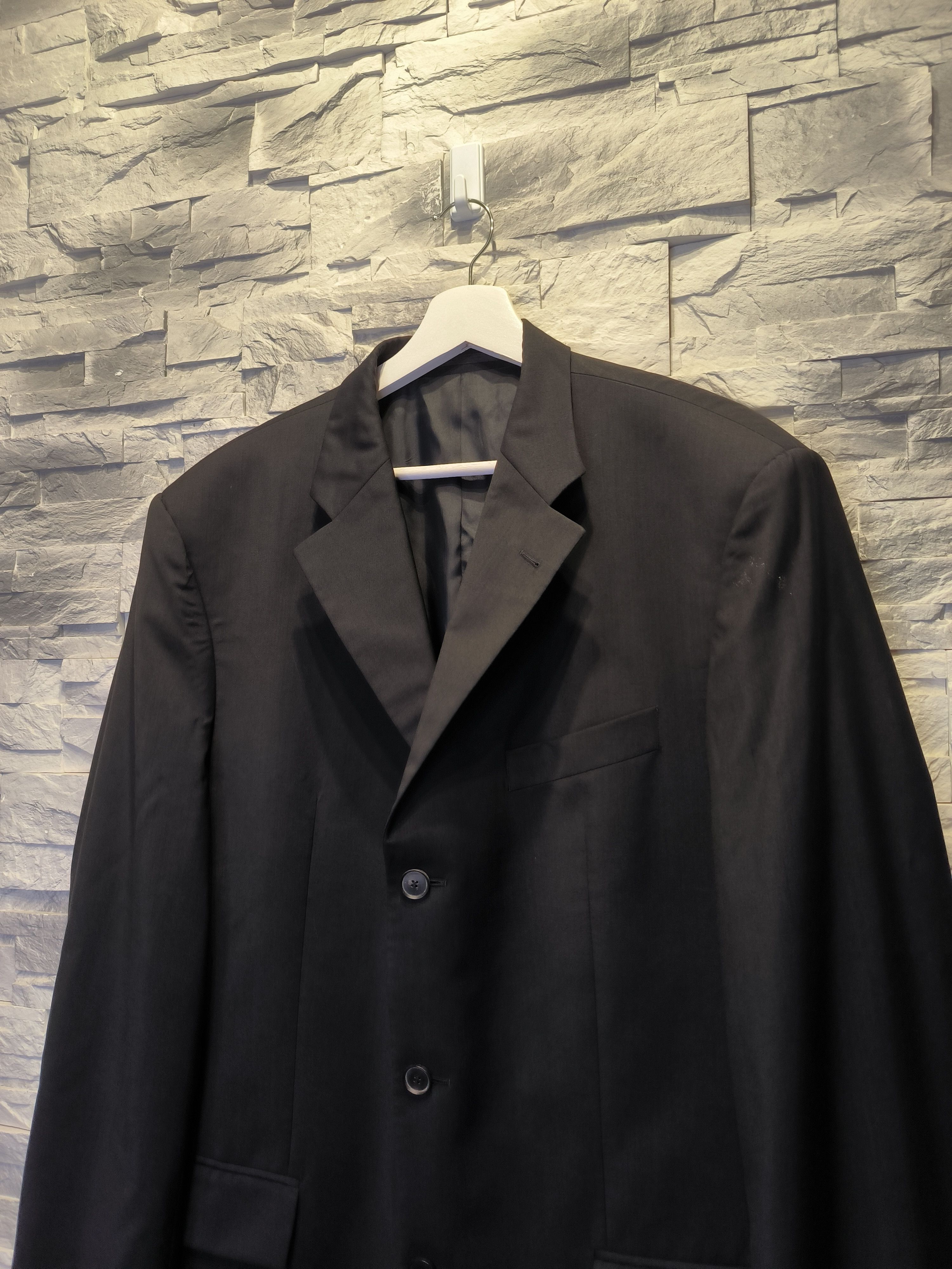 Joop! × Vintage Vintage Joop Suit Jacket Wool Cashmere Black Size 50S - 3 Thumbnail
