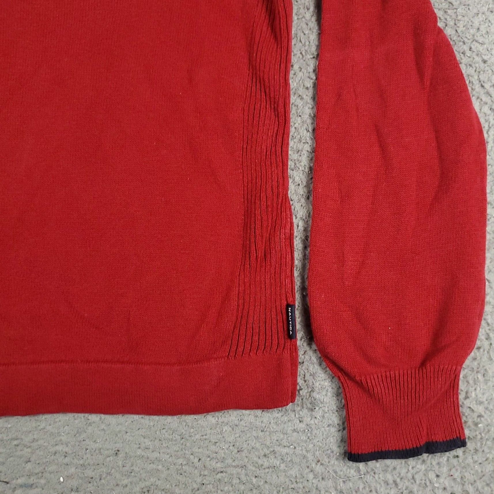 Nautica Nautica Mens Red Casual Sweater XS Extra Small 1/4 Zip Pullover Size US XS / EU 42 / 0 - 4 Thumbnail