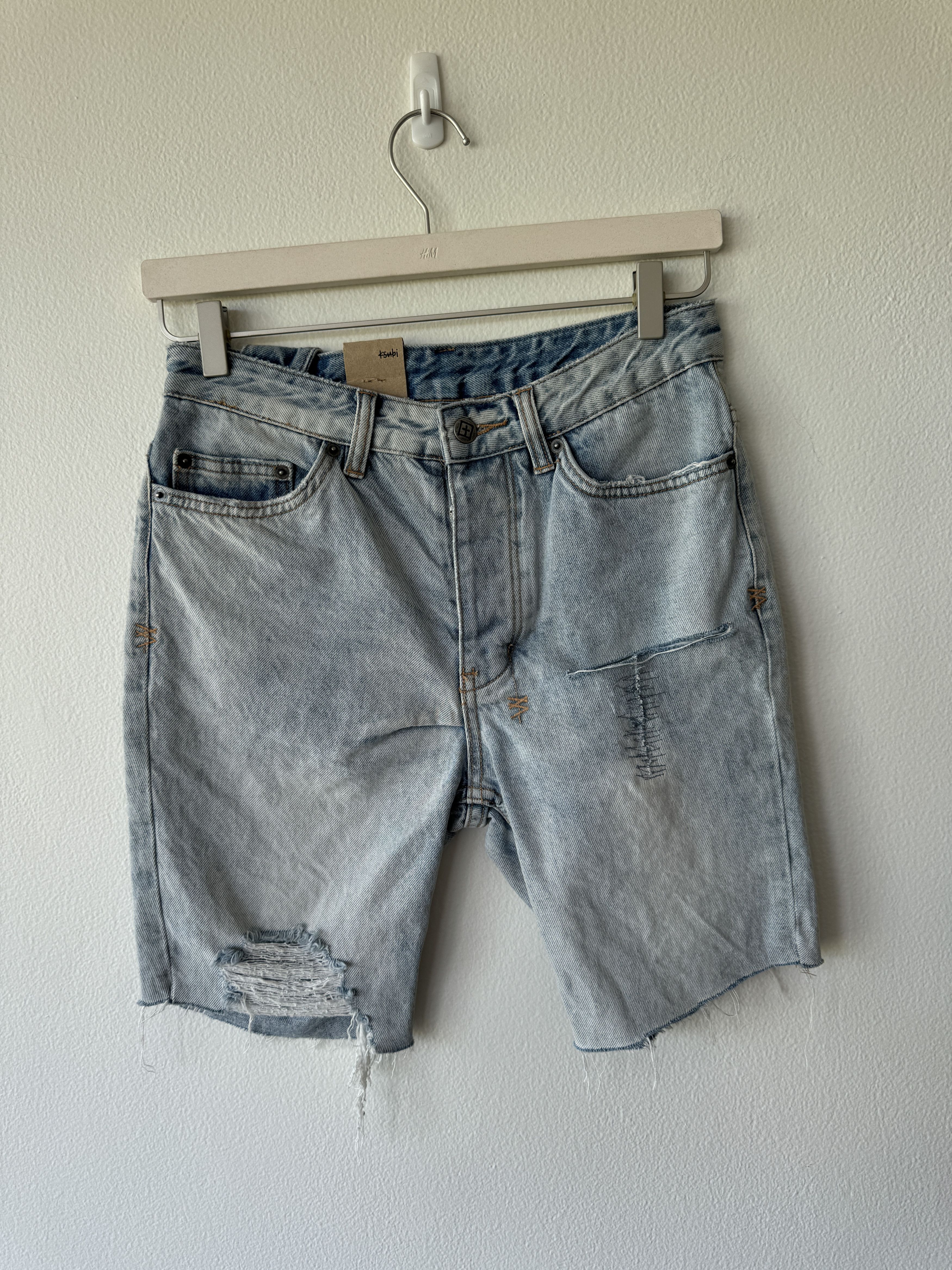 Ksubi denim chopper Short 28 karma trashed light blue slim fit Size US 28 / EU 44 - 1 Thumbnail