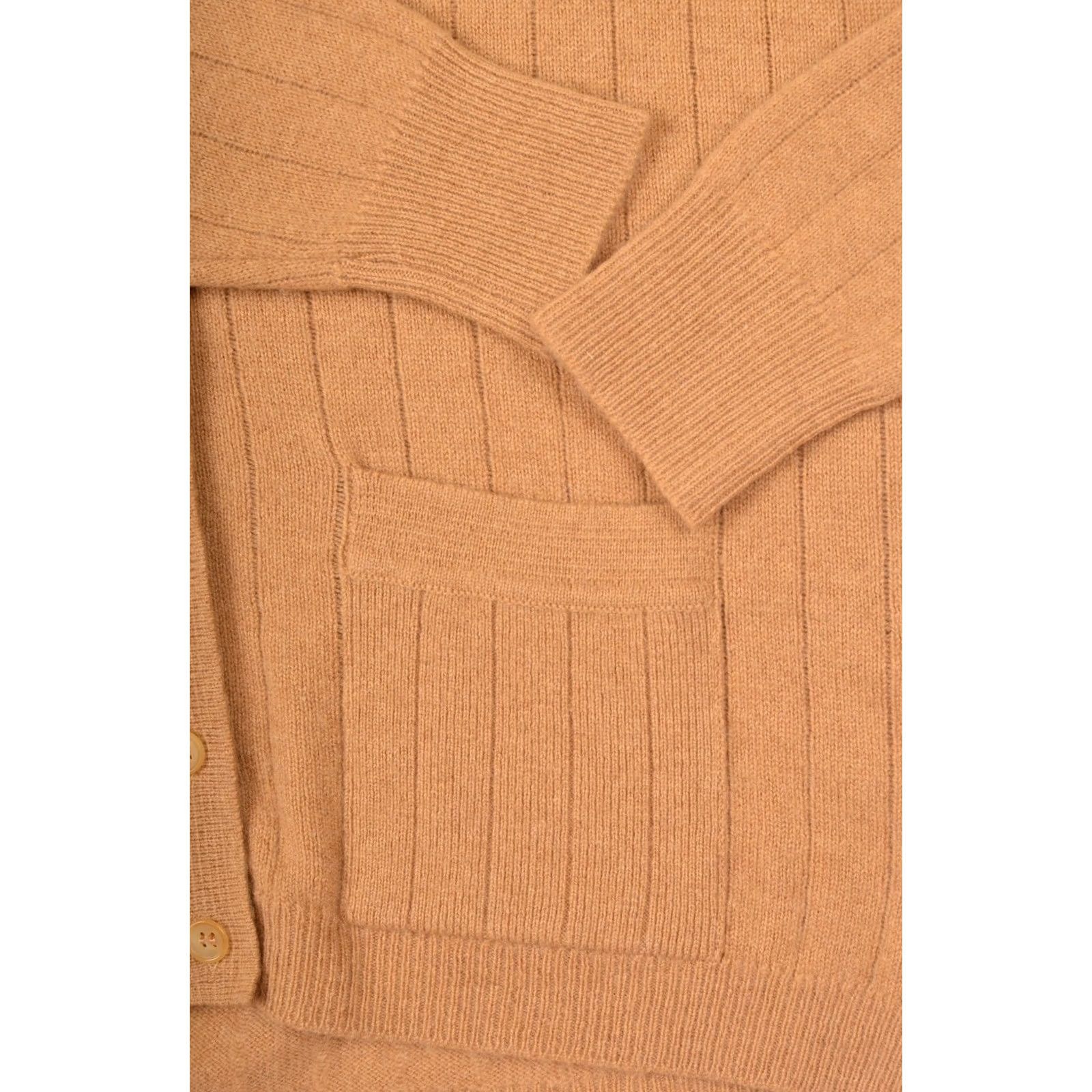 Vintage Hawick Cardigan Sweater Beige Size 42 Women Camelhair Lambswool Cashmere Wool Scotland Size M / US 6-8 / IT 42-44 - 3 Thumbnail