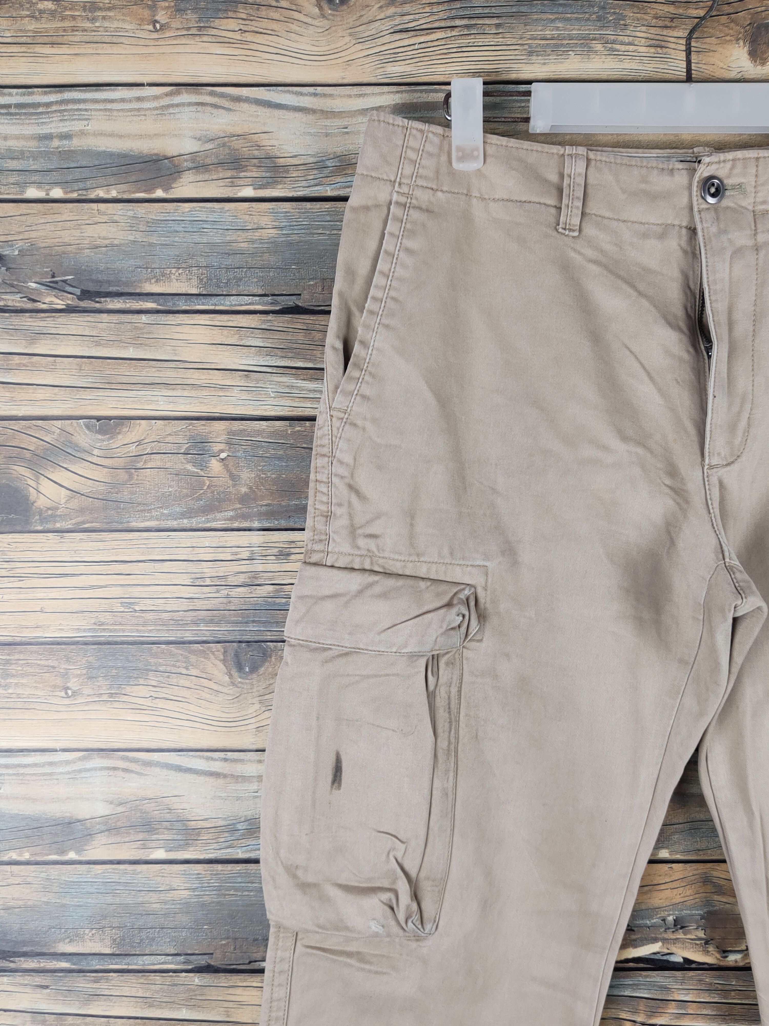 Japanese Brand DL Gap Beige Multipocket Cargo Pants #2383 Size US 32 / EU 48 - 3 Thumbnail