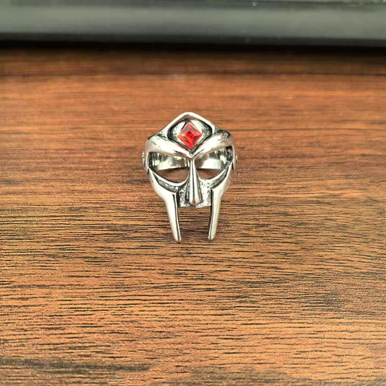 Jewelry Retro Open Punk Mask Ring Size ONE SIZE - 1 Thumbnail