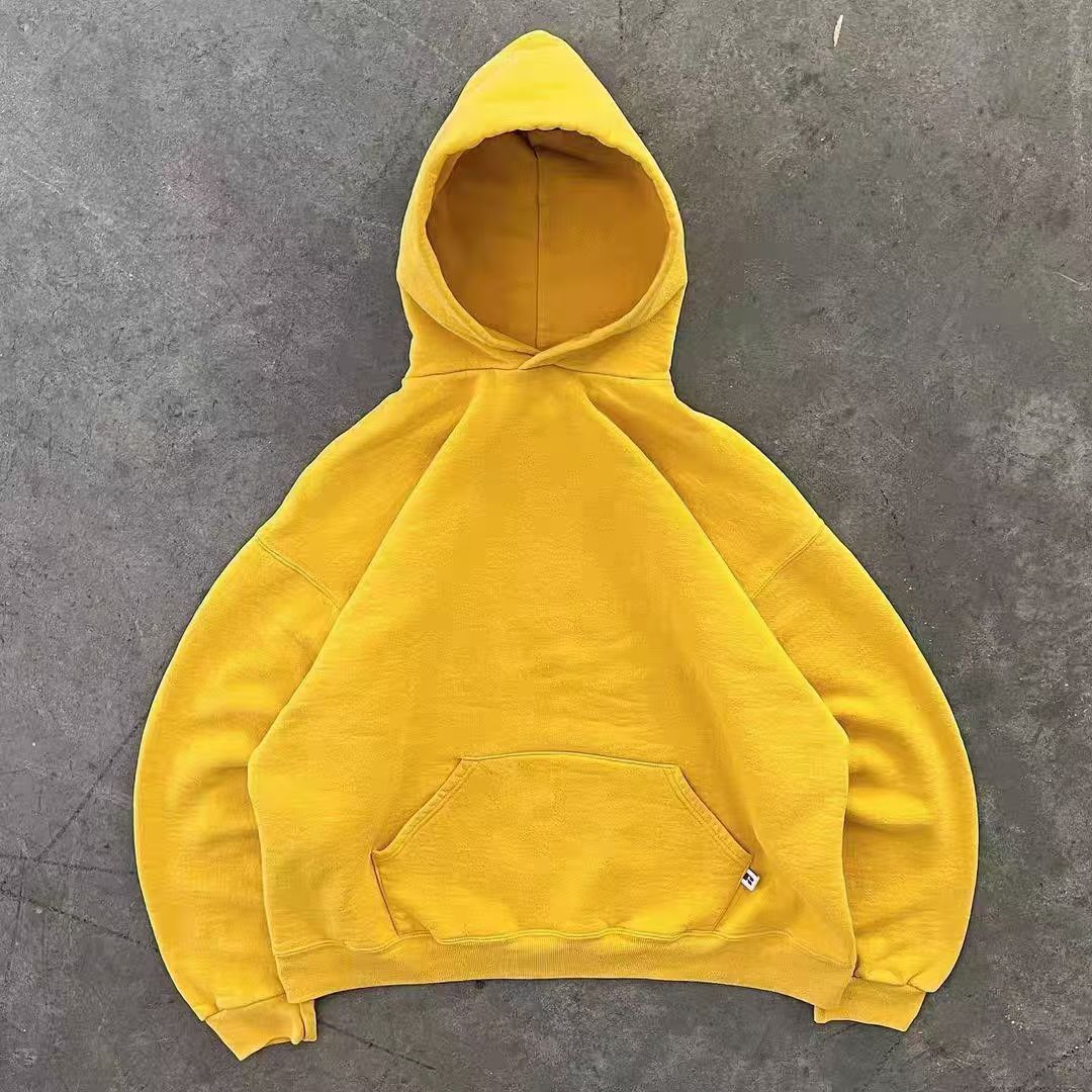 Japanese Brand × Vintage Yellow solid oversized cotton vintage casual hoodie Size US L / EU 52-54 / 3 - 1 Thumbnail