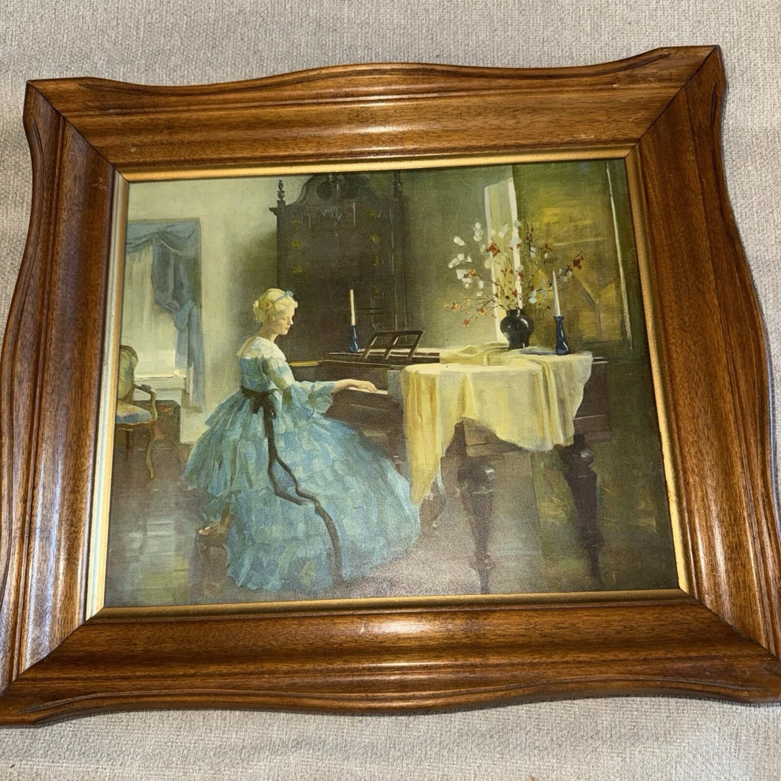 Other Marguerite Stuber Pearson Framed Litho Lady Playing Piano Size ONE SIZE - 9 Thumbnail