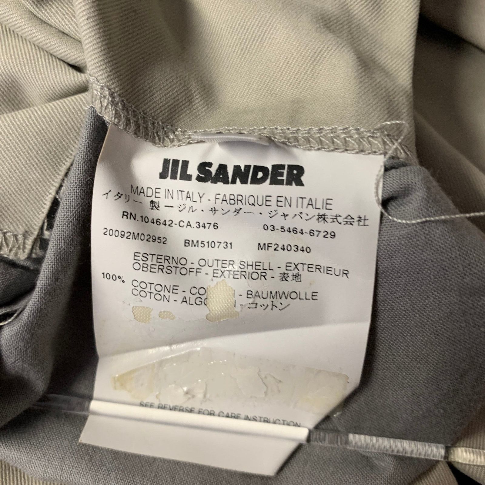Jil Sander JIL SANDER Size 38 Khaki Cotton Flat Front Casual Pants Size US 38 / EU 54 - 5 Thumbnail