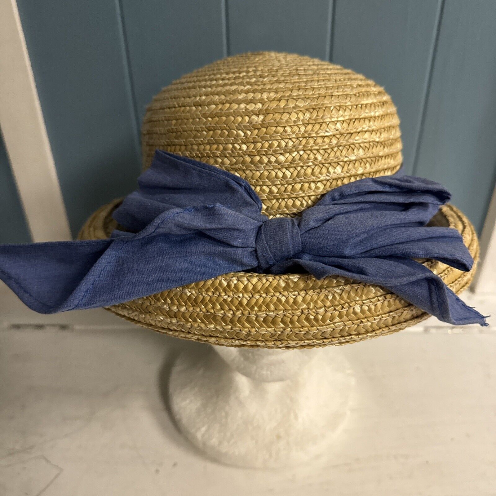 Vintage Vintage Kentucky Derby Acrylic Straw Hat With Floral bandana Size ONE SIZE - 2 Thumbnail