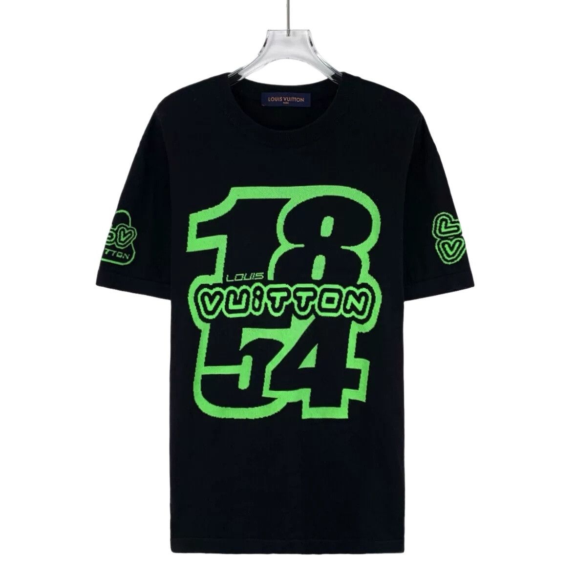 Louis Vuitton Louis Vuitton Neon Green 1854 Logo Knit T-Shirt S Size US S / EU 44-46 / 1 - 1 Thumbnail