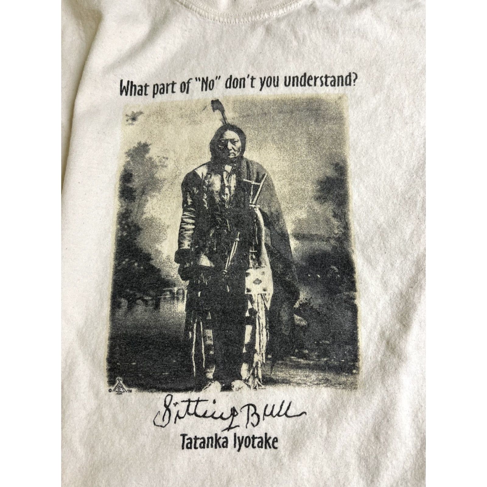 Gildan VINTAGE Men’s Sitting Bull Tatanka Iyotake T-shirt Small White *as Is Size US S / EU 44-46 / 1 - 3 Thumbnail
