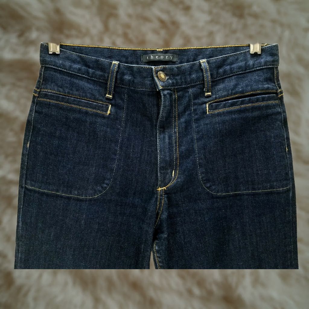 Theory THEORY Dark Blue / Indigo Flare Leg Jeans Women's Size 28 Size 28" / US 6 / IT 42 - 1 Thumbnail