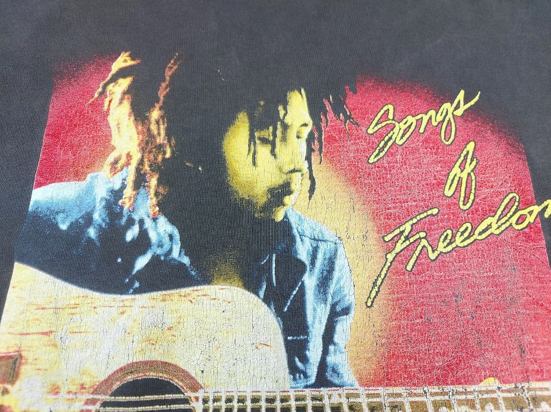 Bob Marley Vintage 90s Bob Marley Song Of Freedom Jamaica Single-Stitch Size US M / EU 48-50 / 2 - 4 Thumbnail