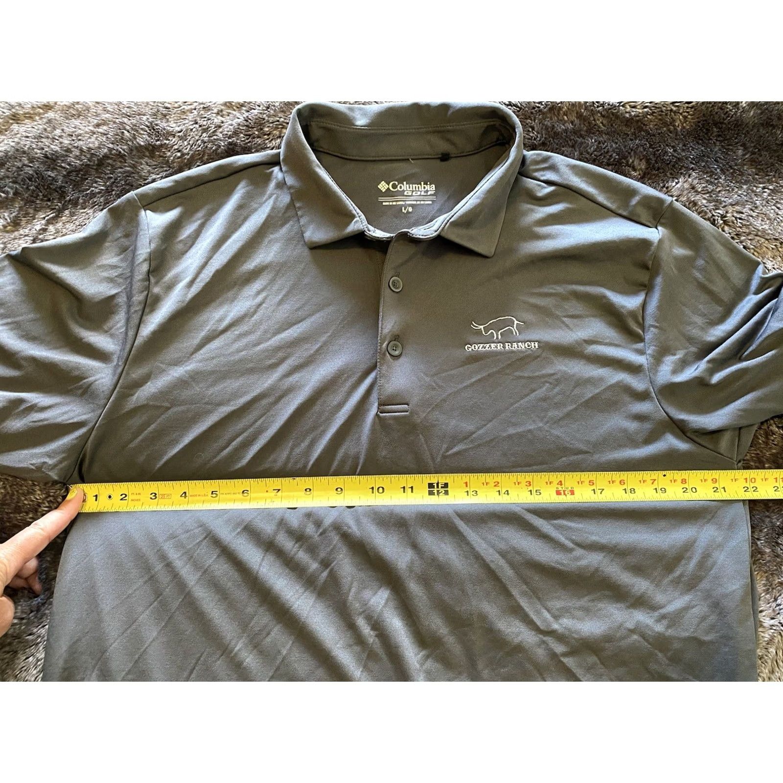 Peter Millar Gozzer Ranch Columbia Golf Polo Men’s L Shirt Gray Size US L / EU 52-54 / 3 - 7 Thumbnail
