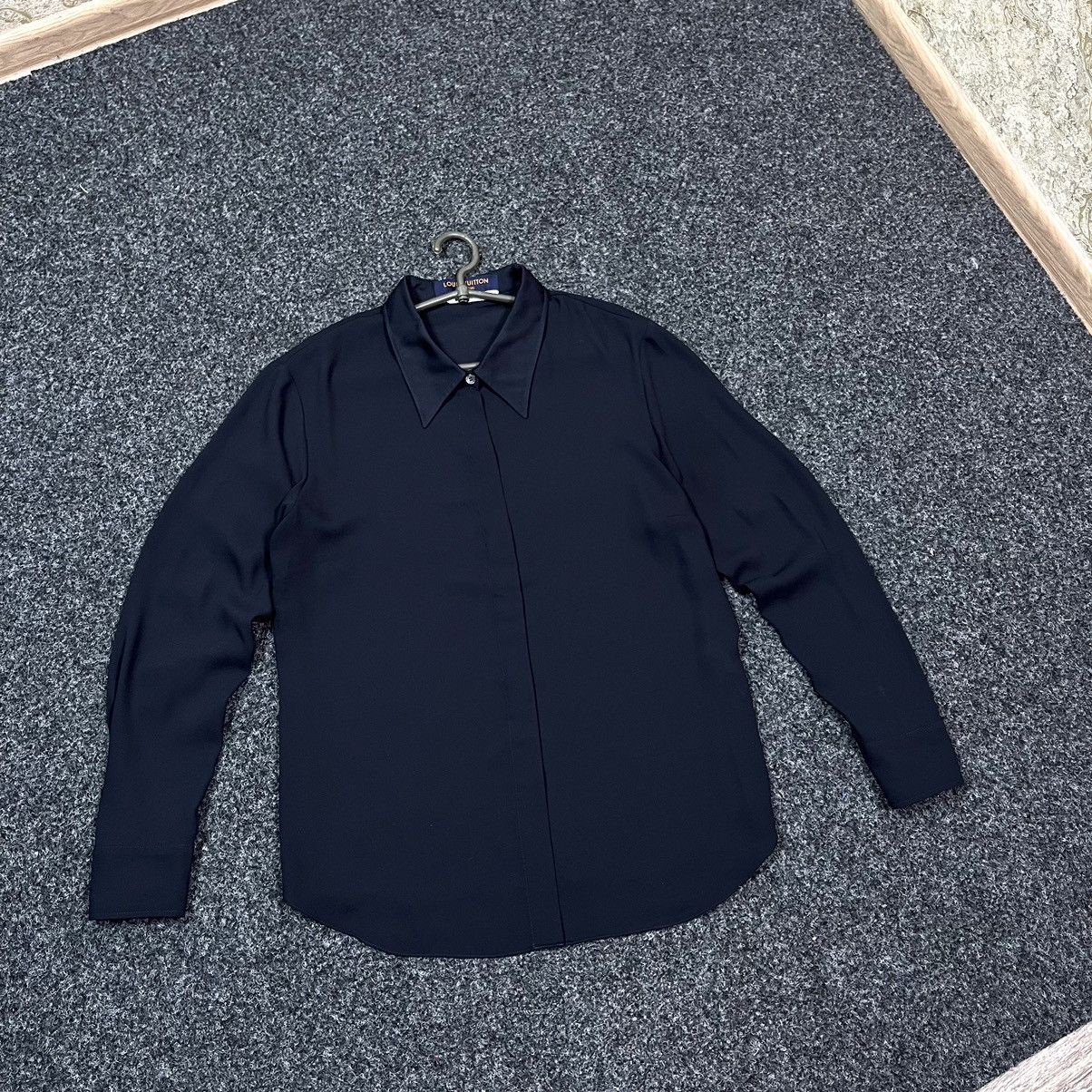 image of Louis Vuitton Shirt in Dark Blue, Men's (Size Large)