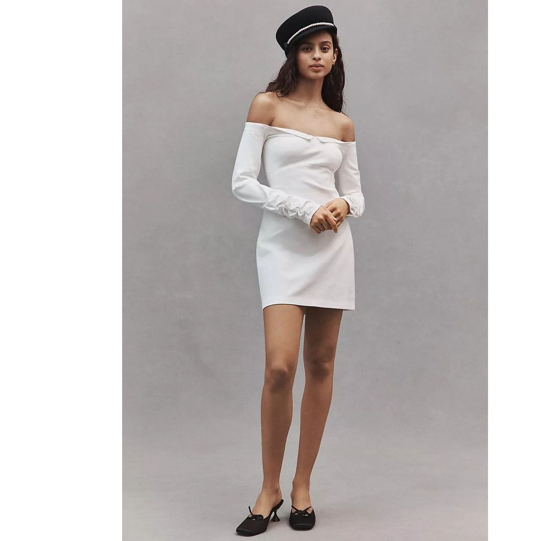 Anthropologie NWT BHLDN Gianna Off-The-Shoulder Twofer Dress $160 SMALL Size S / US 4 / IT 40 - 3 Thumbnail