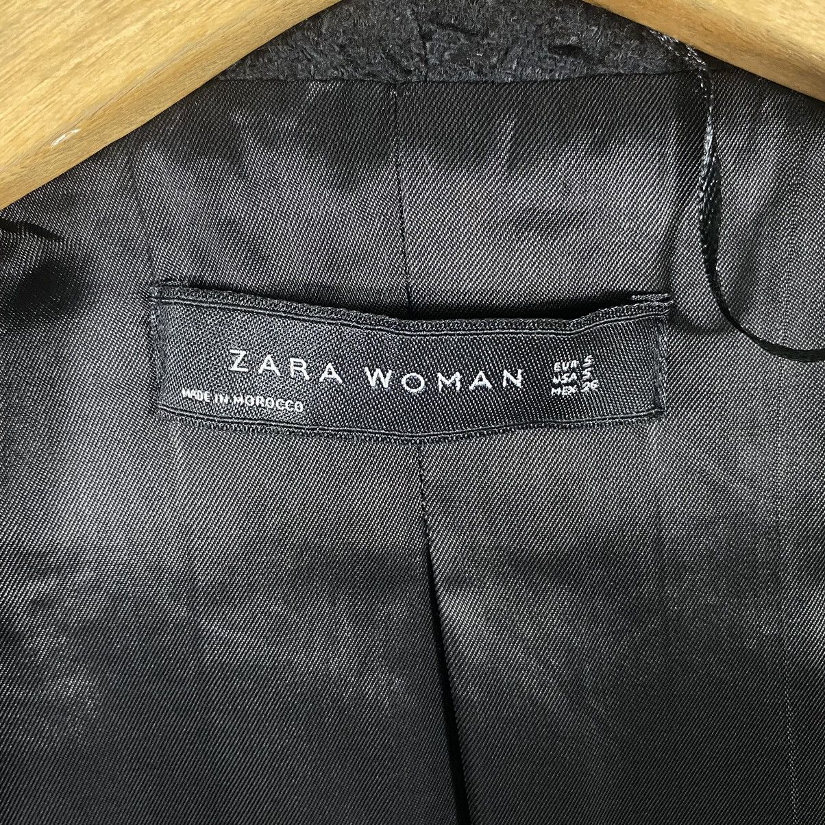 Other × Zara Zara Black Blazer Tweed Whit Gold Button Coat Jacket Size S / US 4 / IT 40 - 9 Thumbnail