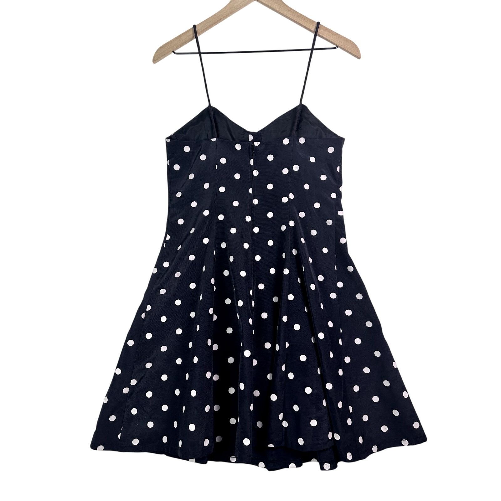 Other VINTAGE 70s ILGWU Union Made Acetate Polka Dot Party Dress Size L / US 10 / IT 46 - 12 Thumbnail