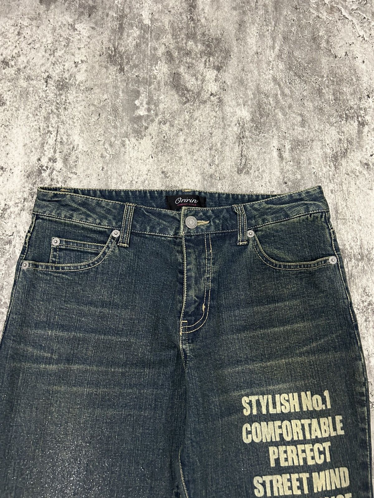 If Six Was Nine Vintage Oririn Gliter Flare Jeans Size US 28 / EU 44 - 7 Thumbnail
