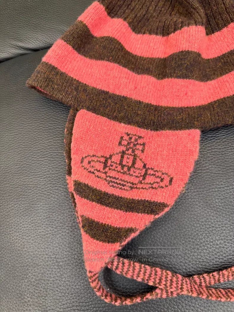 Vivienne Westwood Vivienne Westwood Pink and brown colorway - Saturn wool be Size ONE SIZE - 4 Thumbnail