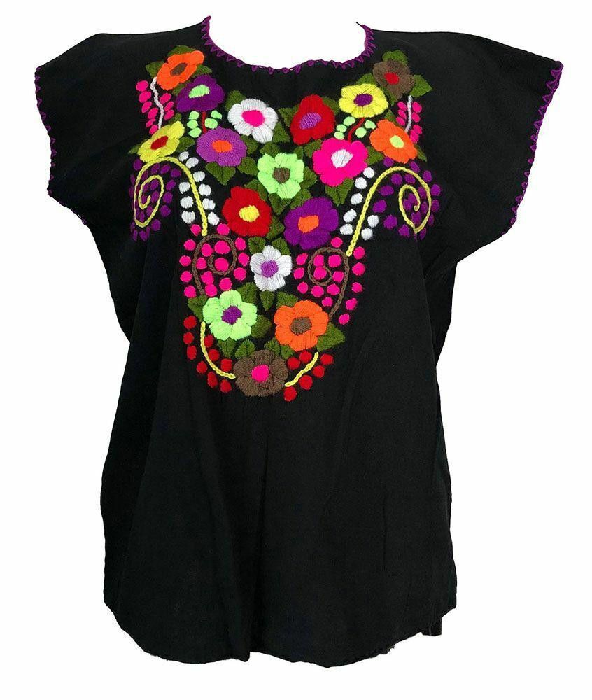 Designer New Black Hand Made Bluse L Size L / US 10 / IT 46 - 1 Thumbnail