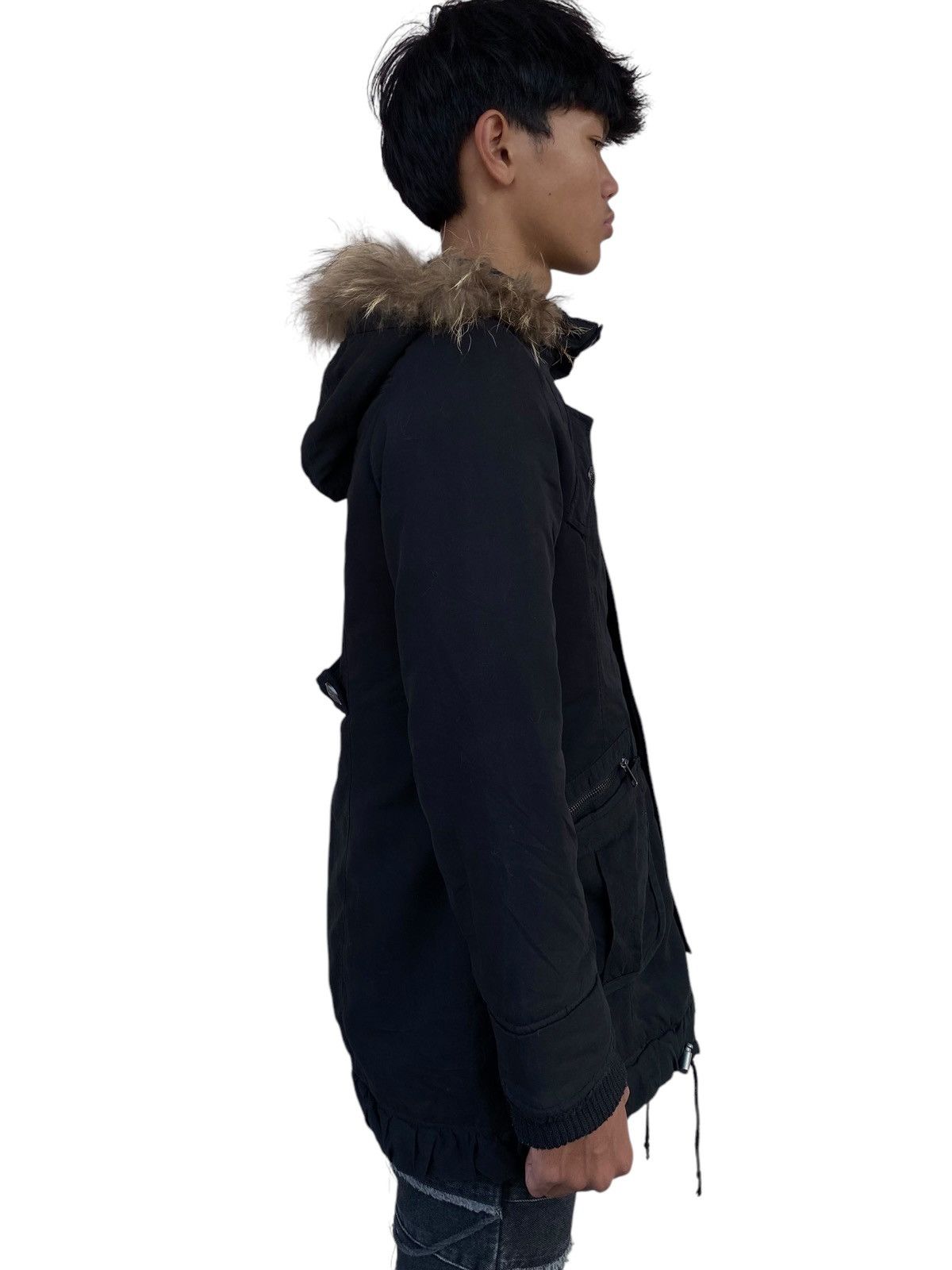 14th Addiction 2000s Blue Magic - Raccoon Fur Hoodie Jacket Size US M / EU 48-50 / 2 - 2 Thumbnail