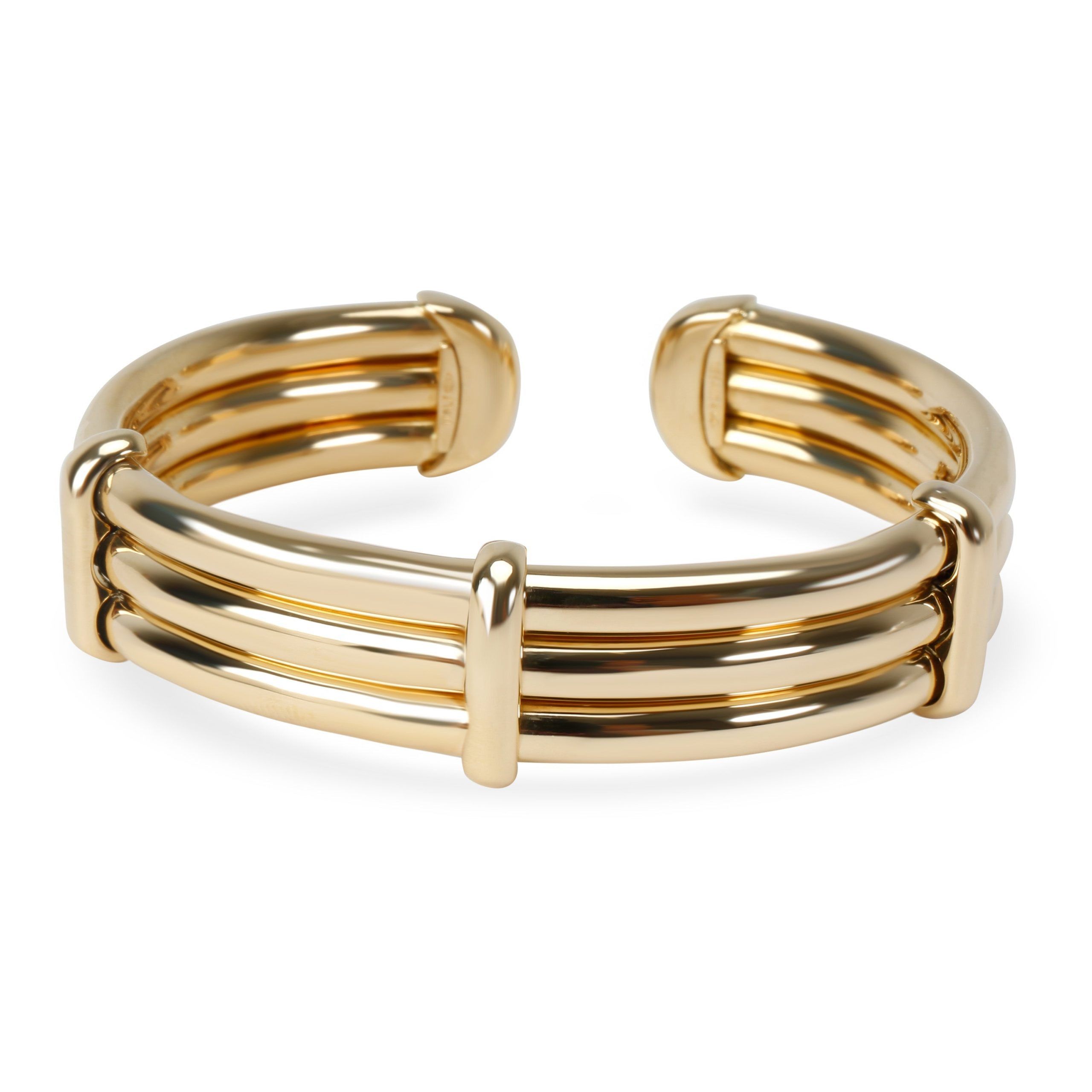 Tiffany & Co. Vintage 3 Row Tubular Bangle in 18K Yellow Gold