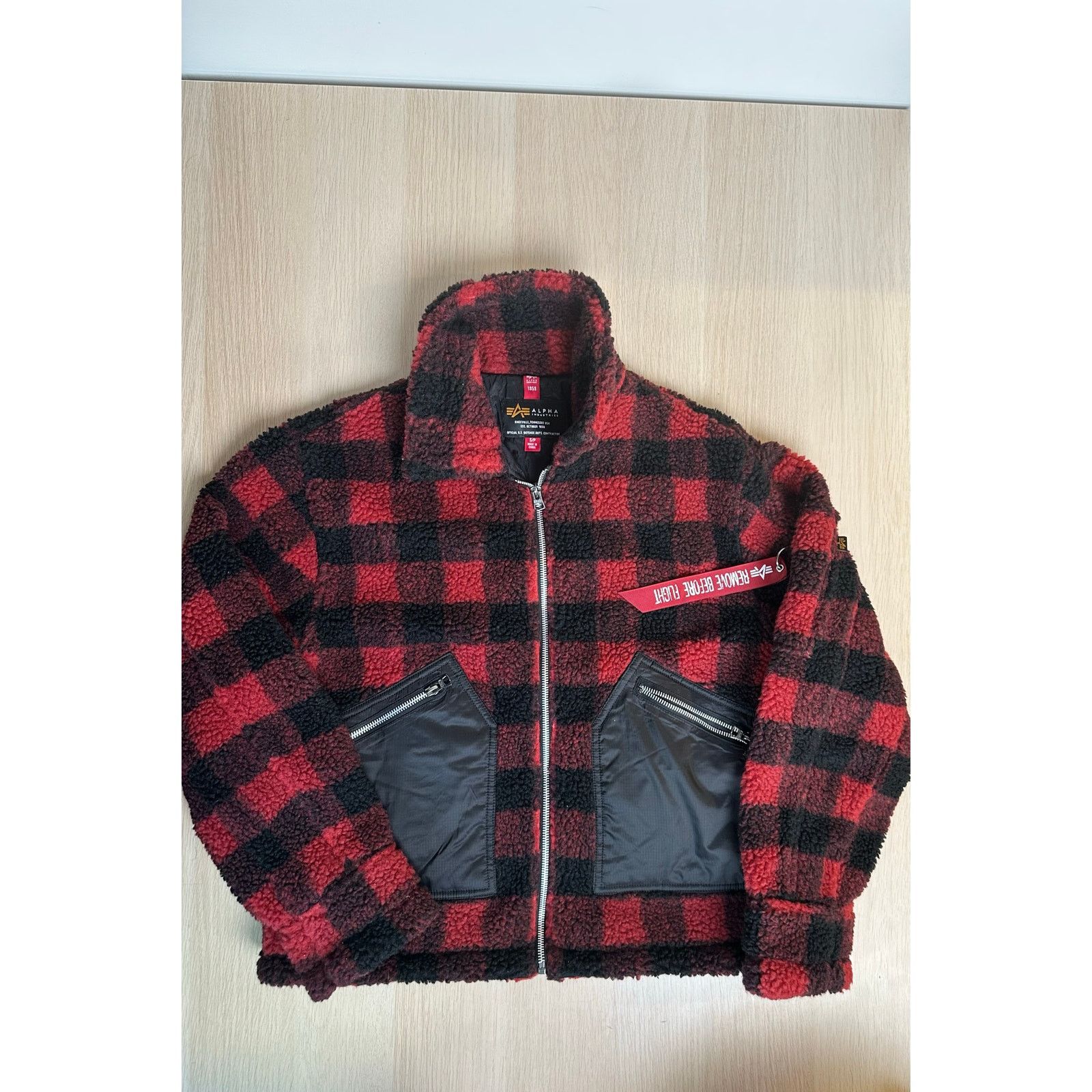 Alpha Industries Alpha Industries L-2B Sherpa Jacket Red Plaid - Size S-Mint Size US S / EU 44-46 / 1 - 1 Thumbnail