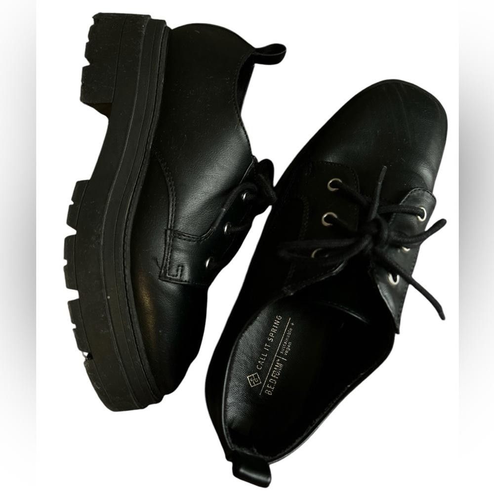 Designer Call it spring Black Platform Oxfords Size US 6 / IT 36 - 1 Thumbnail