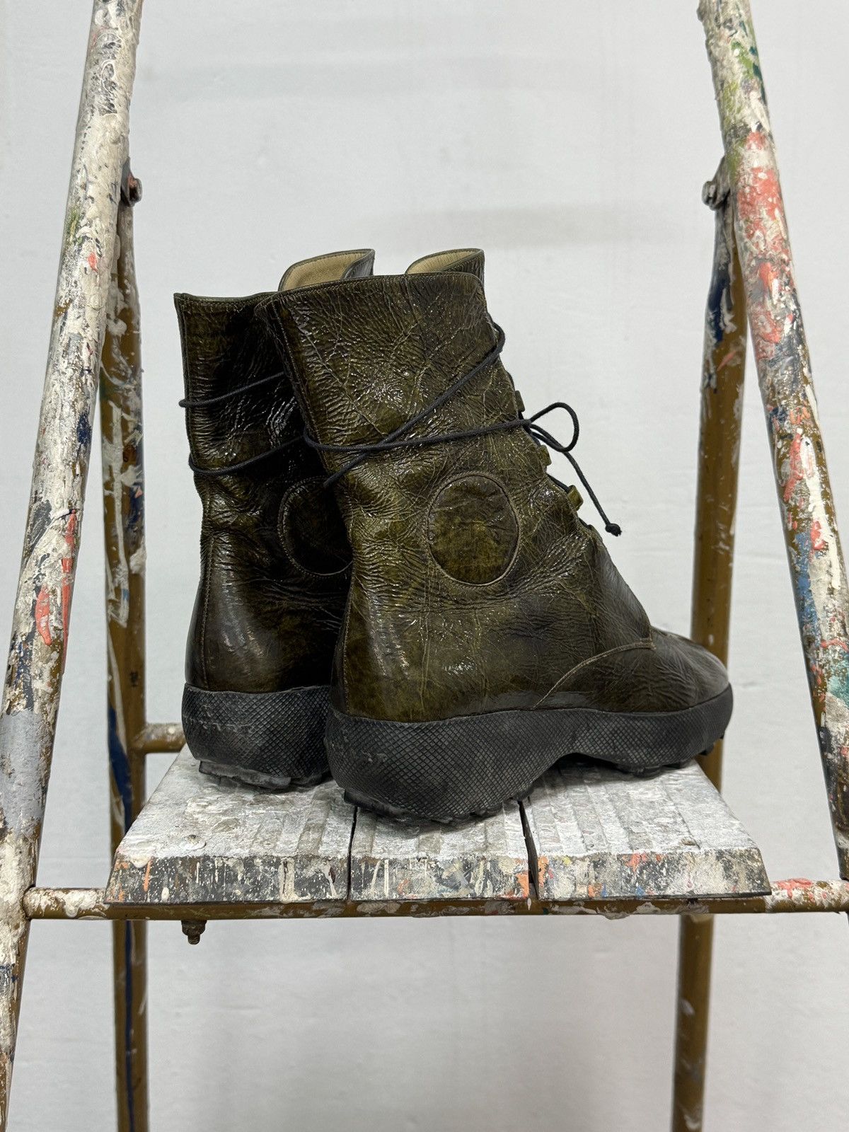 Japanese Brand Vintage Leather Biker Boots Size US 7.5 / IT 37.5 - 5 Thumbnail