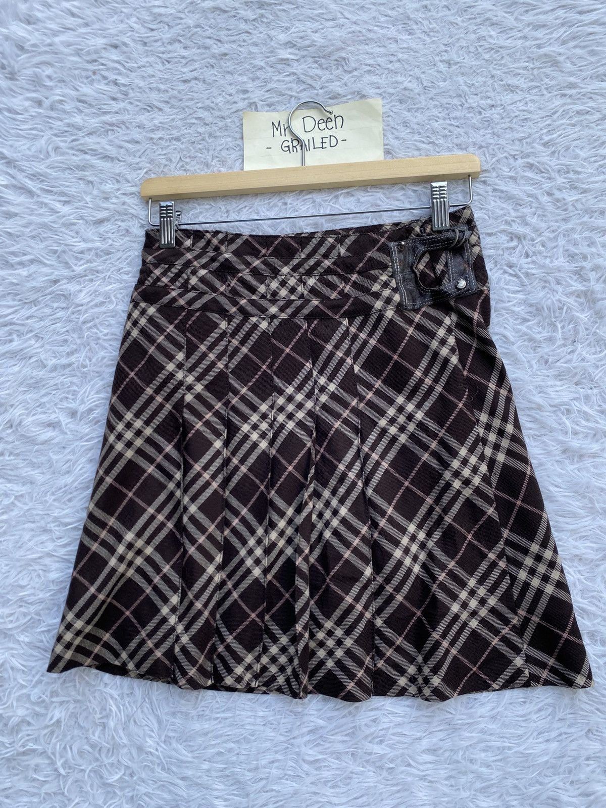 Burberry Rare Vintage Burberry Checkered Mini Skirt Size 28" / US 6 / IT 42 - 3 Thumbnail