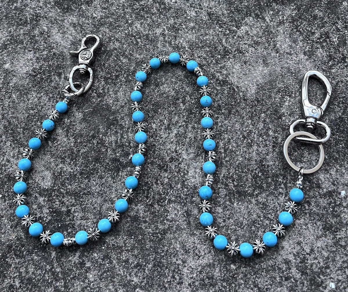 Japanese Brand × Vintage Retro punk y2k turquoise cross wallet chain Size ONE SIZE - 5 Thumbnail