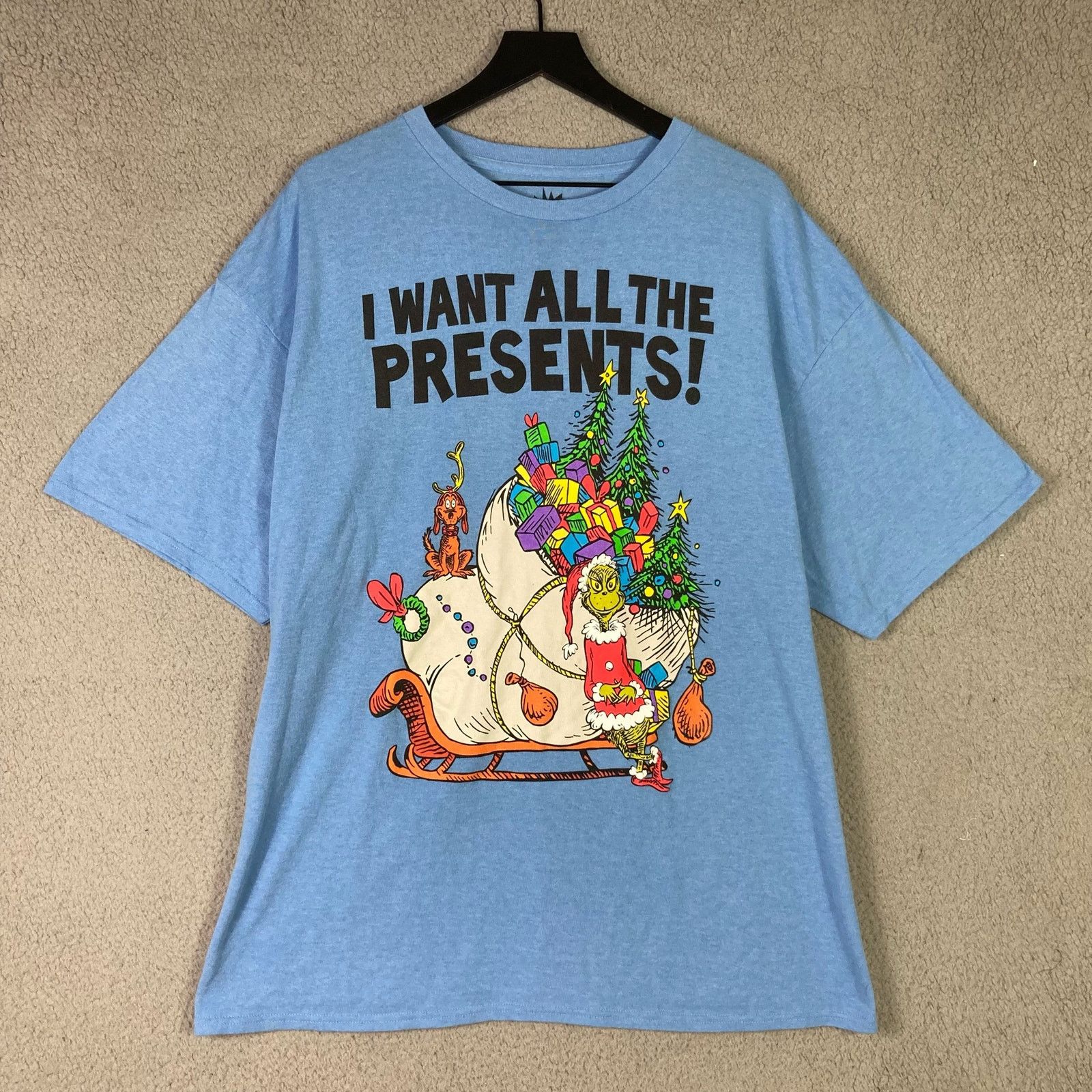 Other Grinch Christmas T-Shirt Men's 2XL Blue Who Stole Christmas Size US XXL / EU 58 / 5 - 3 Thumbnail