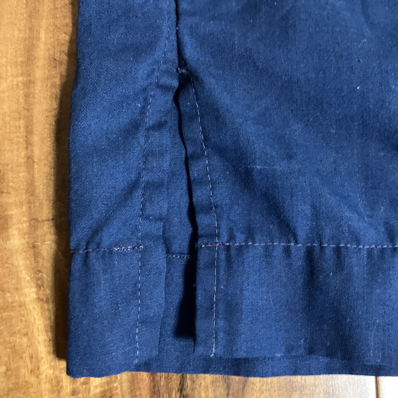 Other Vtg1970s Hilton Chain Stitch Mens Medium Bowling Shirt Navy Size US M / EU 48-50 / 2 - 12 Thumbnail