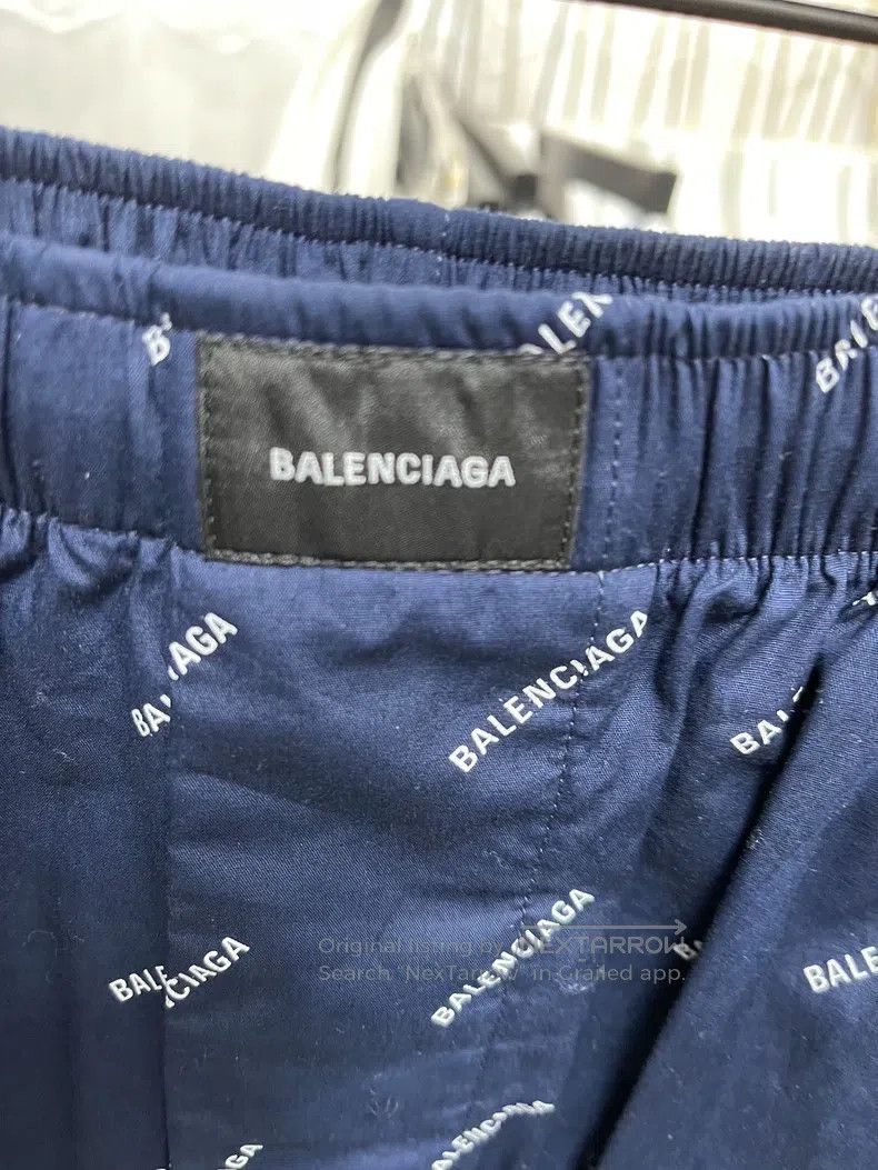 Balenciaga Balenciaga Letter Logo Elastic Waist Wide Leg Pants Size US 28 / EU 44 - 3 Thumbnail