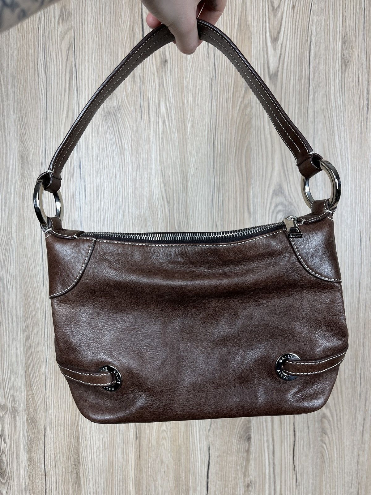Bally × Designer ➕ high quality small Bally handbag brown leather old money Size ONE SIZE - 1 Thumbnail