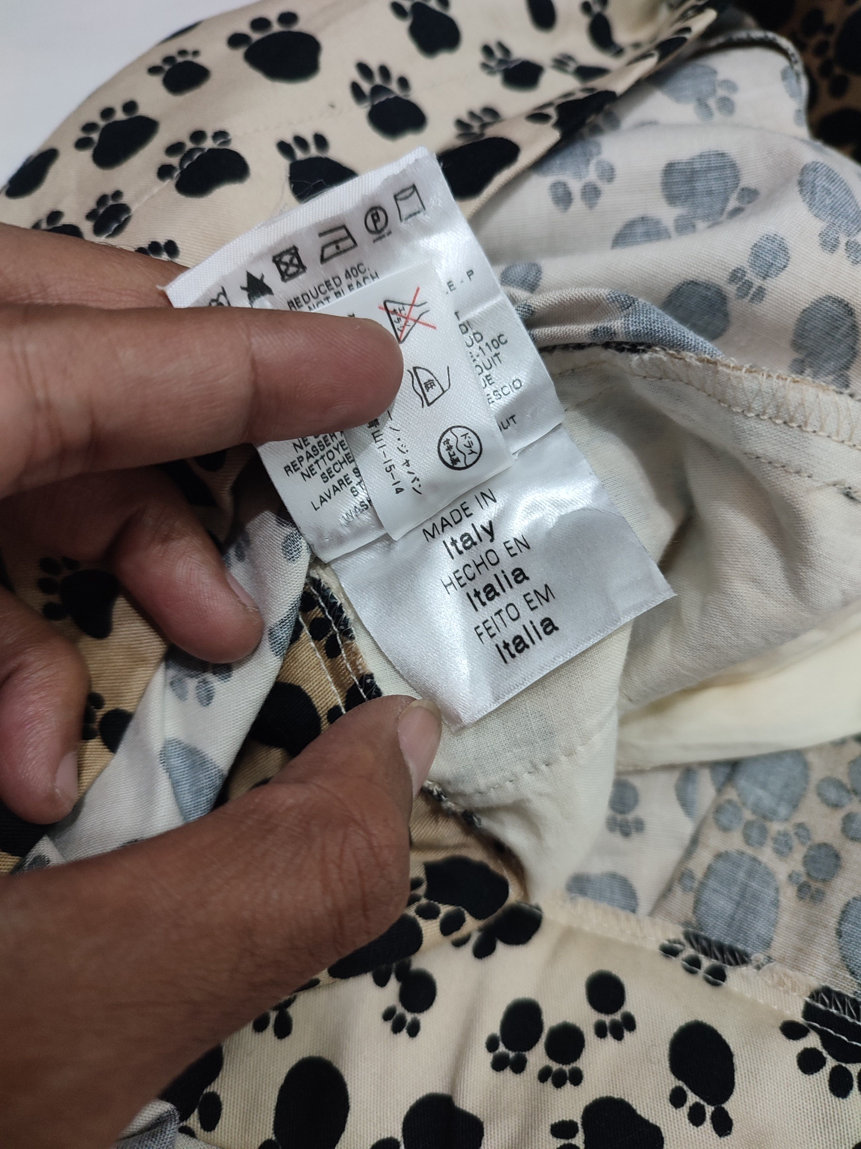 Moschino 2000s Love Moschino- Graphic Paw Print Relaxed Kimono Sleeve Size M / US 6-8 / IT 42-44 - 9 Thumbnail