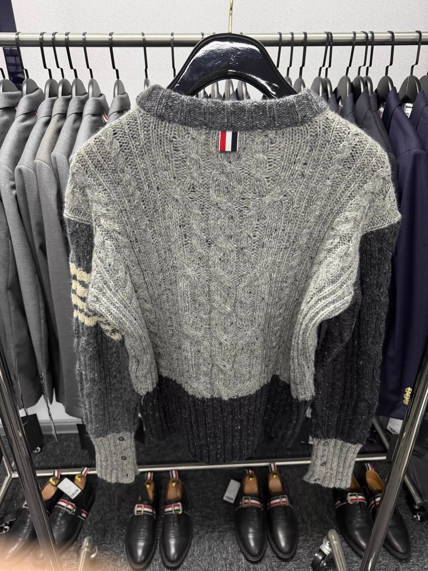 Thom Browne Thom Browne 4-Bar Colorblock Sweater Wool Mohair Blend 1 Size S / US 4 / IT 40 - 2 Thumbnail