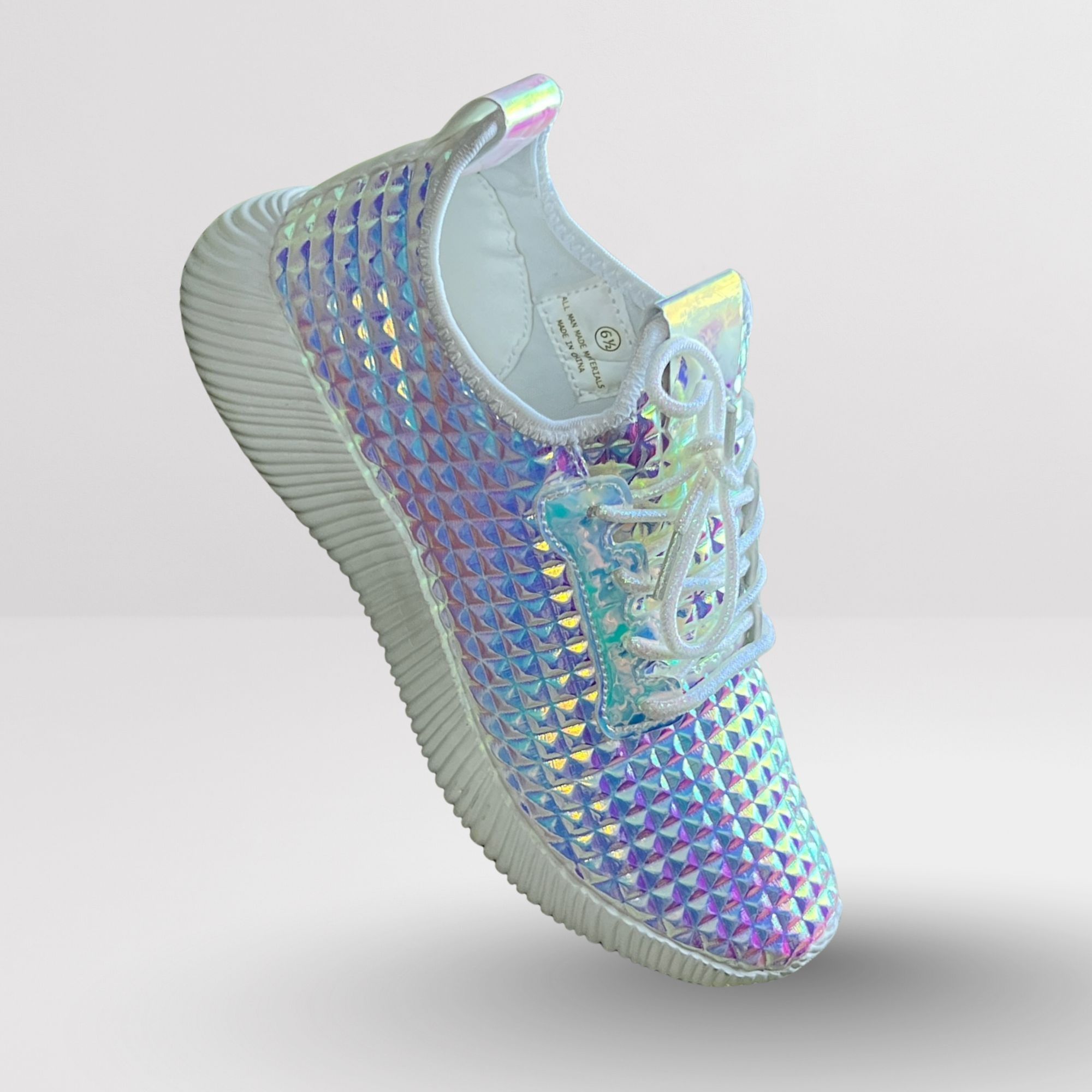 Other Lucky Step Women’s Metallic Hologram Sneakers Size 6.5 Geezy Size US 6.5 / IT 36.5 - 5 Thumbnail