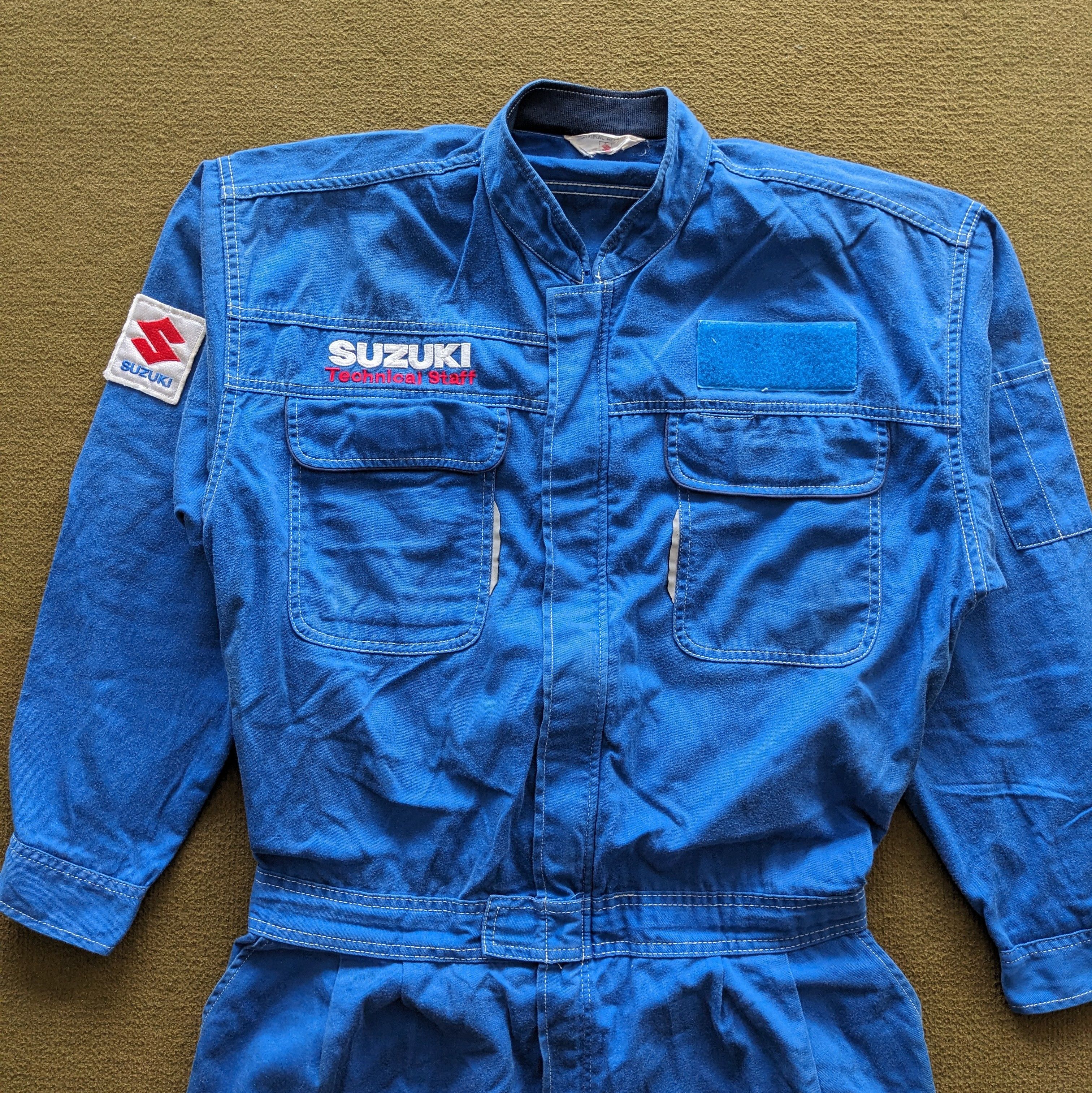 Vintage Vintage SUZUKI Racing Coverall Workwear Jacket Size US L / EU 52-54 / 3 - 4 Thumbnail