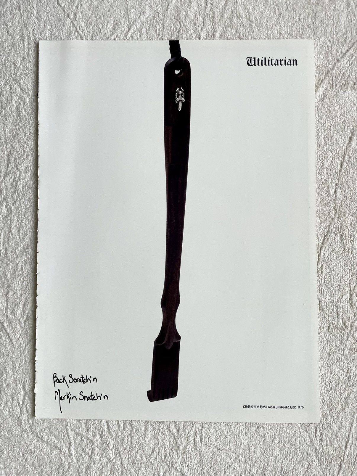 Chrome Hearts Chrome Hearts back scratcher 8x11 cutout Poster Size ONE SIZE - 1 Thumbnail