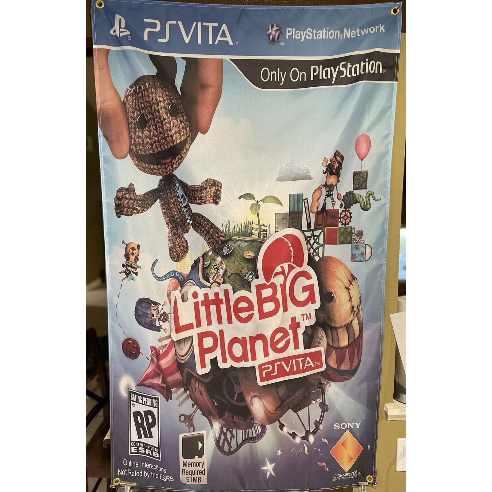 PSV LittleBigPlanet 5' Flag Banner Poster / PlayStation Vita