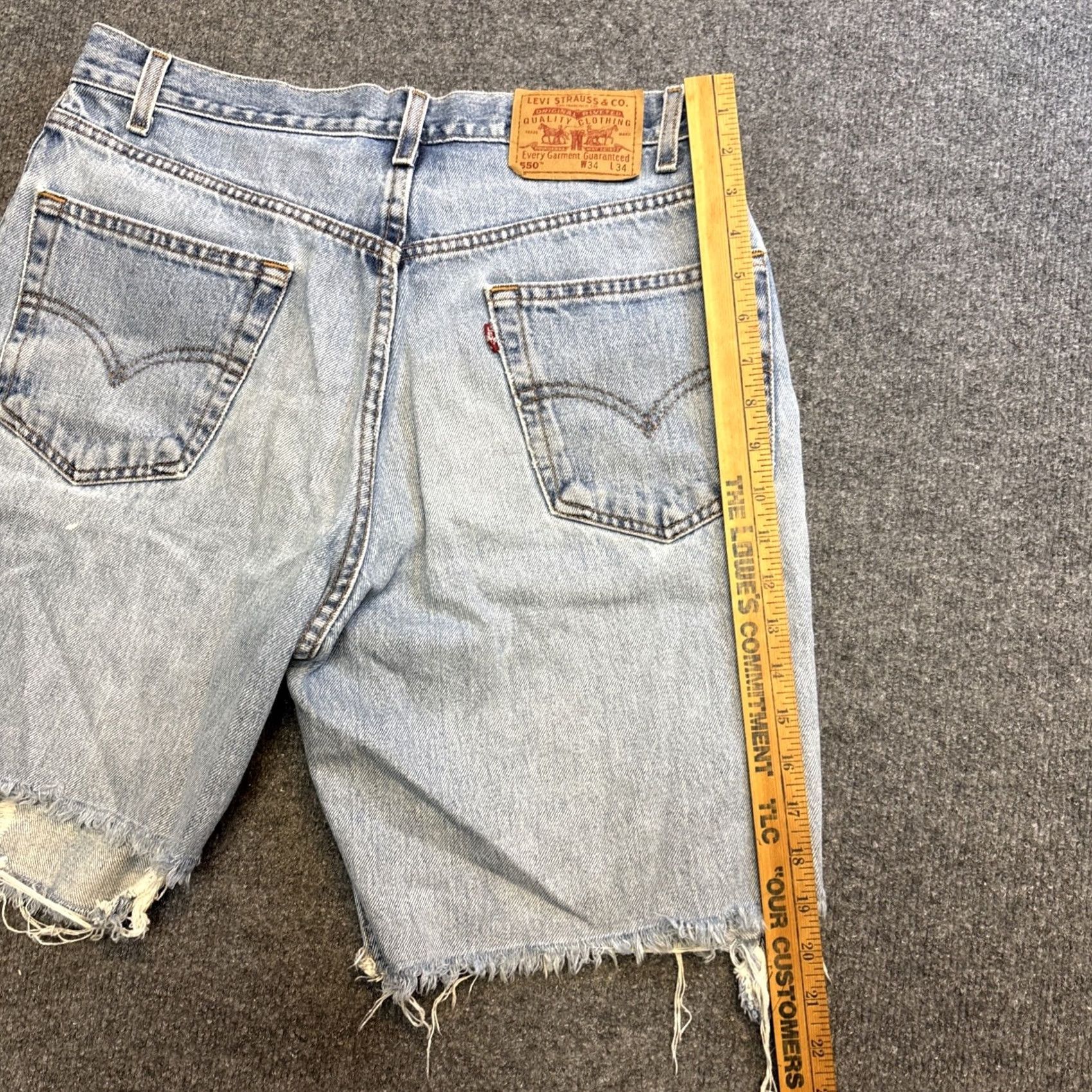 Levi's Levi’s Jeans 550 Light Wash Cut Jeans Shorts W 34 Mens Regular Blue Jorts - Pre-owned Excellent Size US 34 / EU 50 - 5 Thumbnail