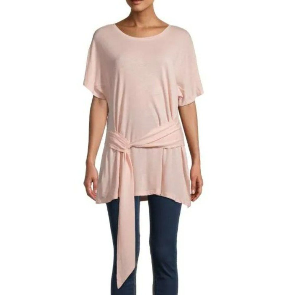 Bcbgmaxazria NWT New $98 BCBGMAXAZRIA Pink Linen Dolman Sleeve Top Size Size XXS / US 00 / IT 34 - 1 Thumbnail