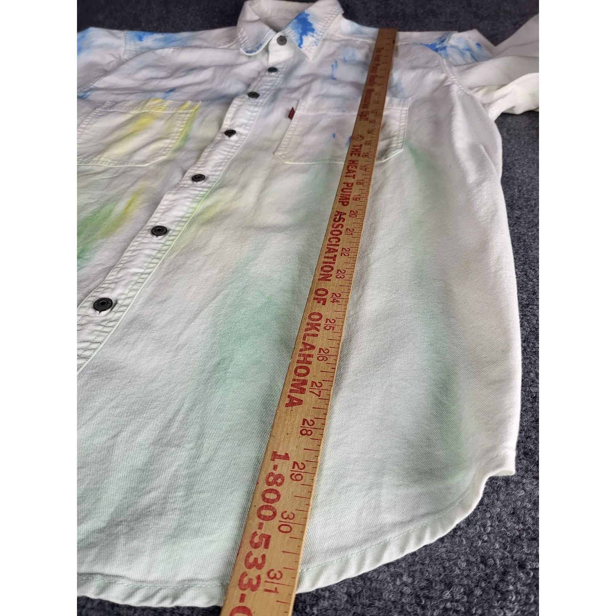 Levi's Levis Red Tab Cotton Paint Shirt Women Sz M Artistic Design Size M / US 6-8 / IT 42-44 - 6 Thumbnail