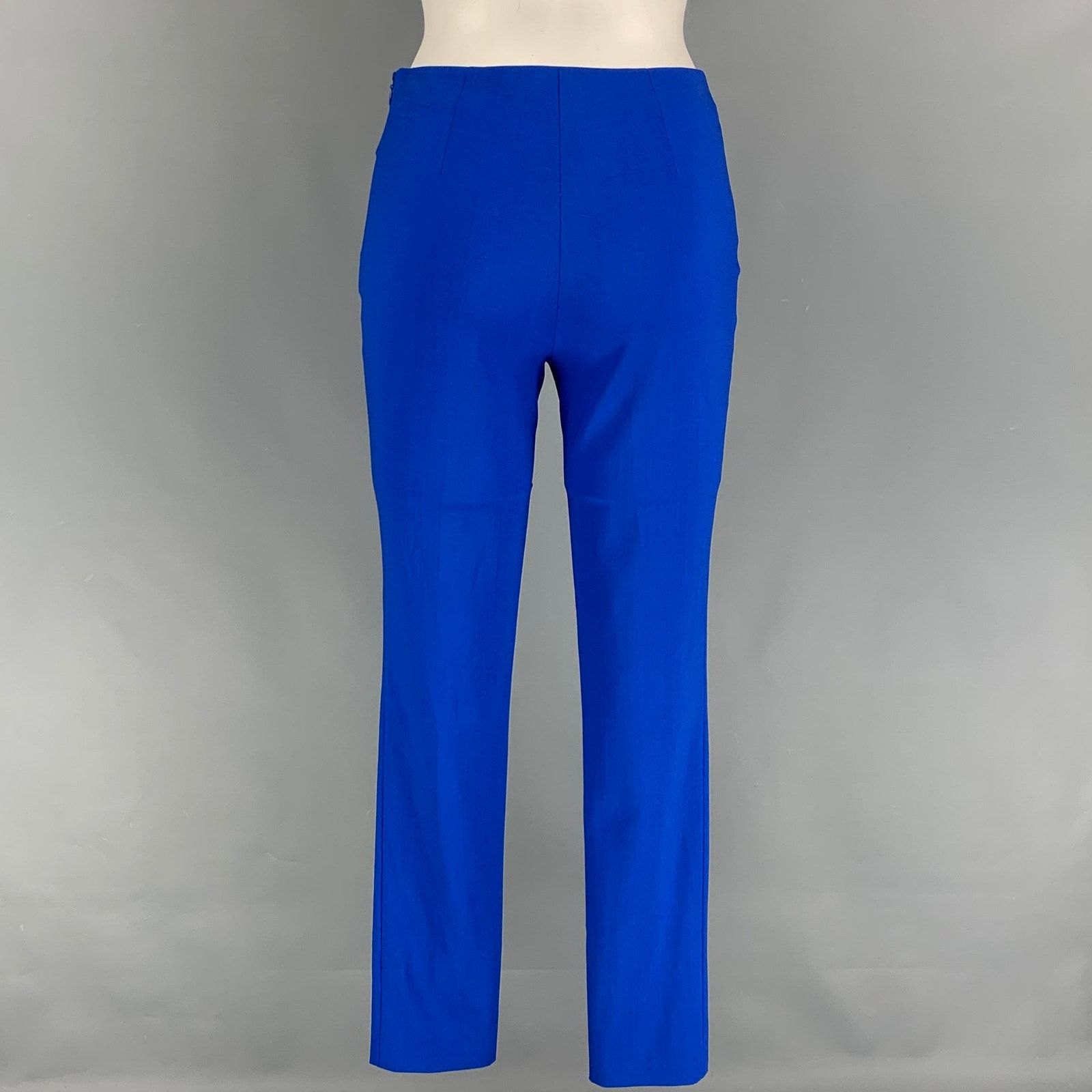 La Perla LA PERLA Blue Cobalt Virgin Wool Blend Narrow leg Pants Size 26" / US 2 / IT 38 - 2 Thumbnail