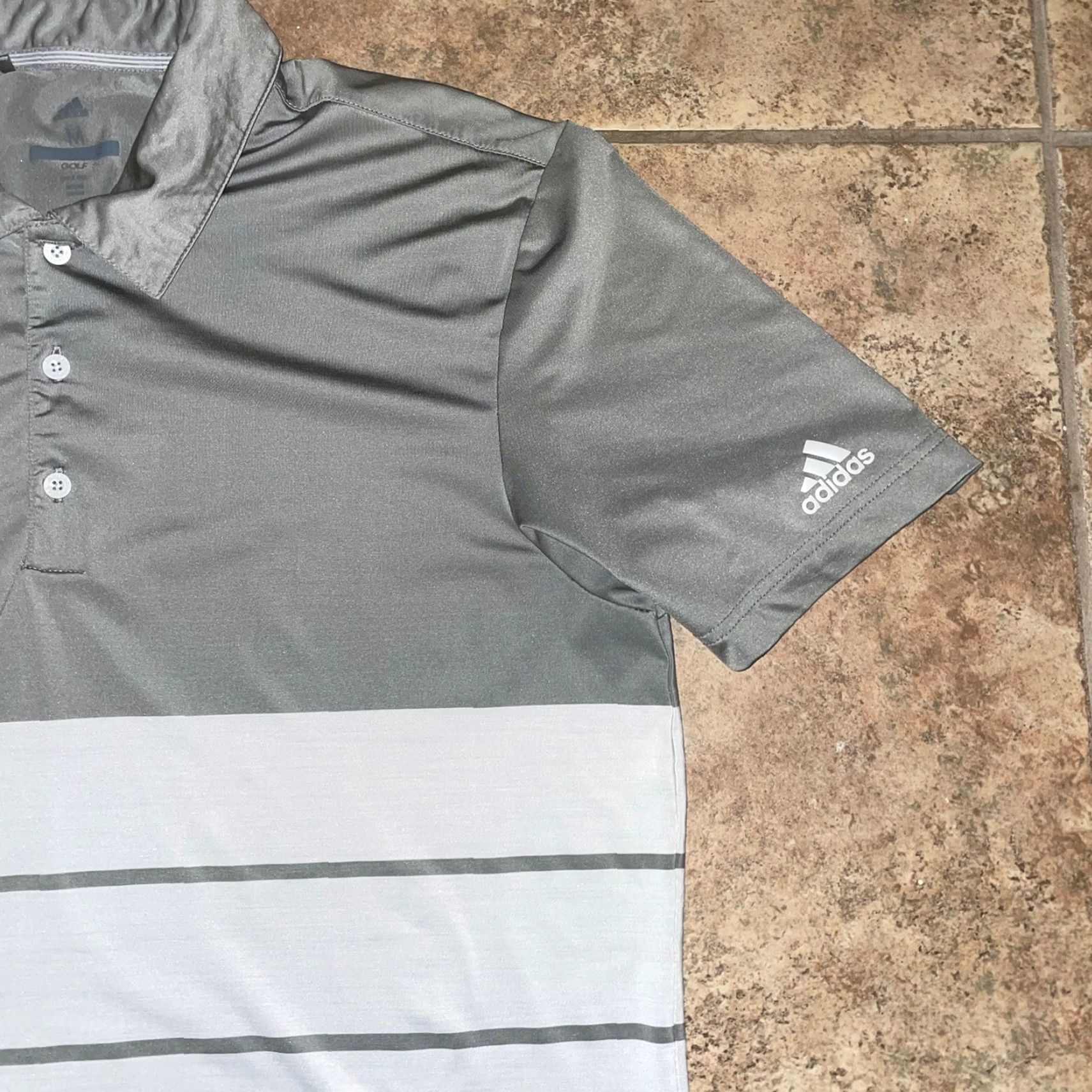 Adidas Adidas Golf Polo Shirt Mens M Gray Half Button-Down Polo Golf Shirt Size US M / EU 48-50 / 2 - 2 Thumbnail