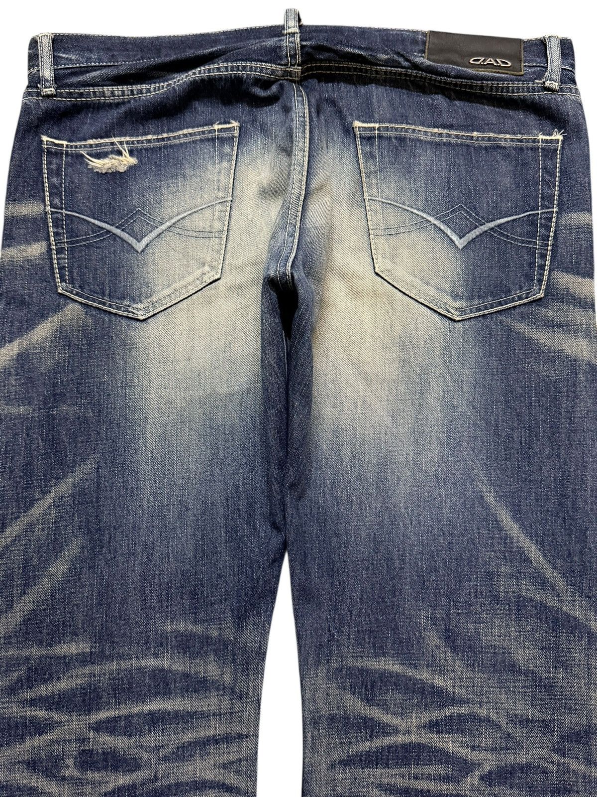 If Six Was Nine Vintage Japan Brand Faded Wash Clawmark Whiskers Distressed Size US 35 - 5 Thumbnail