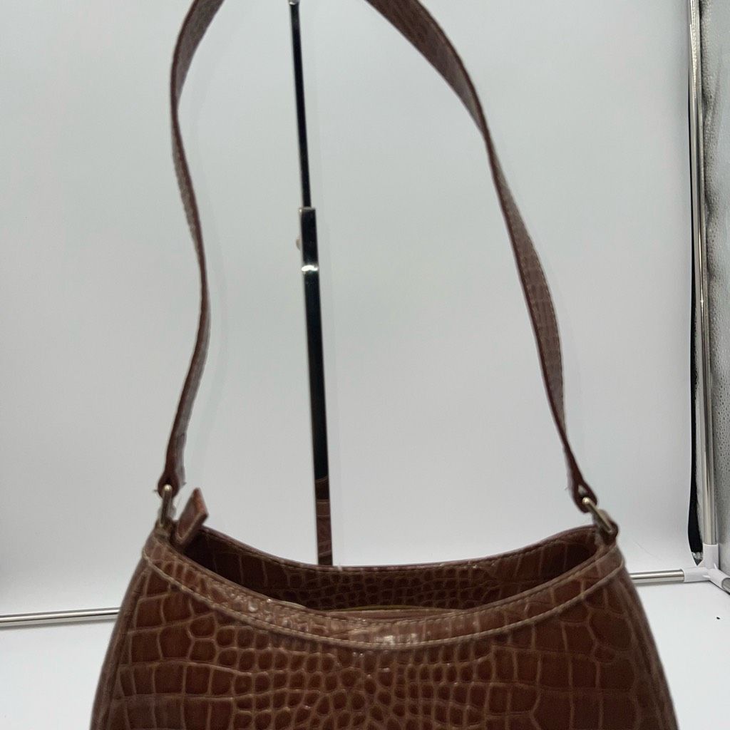 Liz Claiborne Liz Claiborne Croc Embossed Vintage Organizer Shoulder Bag Size ONE SIZE - 2 Thumbnail